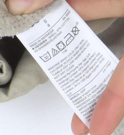 GAP Women’s Beige Girlfriend Khaki Jeans Size 4 Relaxed Fit