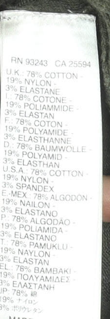 Diesel Men’s Green Cotton Knit Jumper Size S Crew Neck Pullover