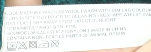 FatFace Men's Green Wool Blend 1/4 Zip Chunky Knit Jumper M