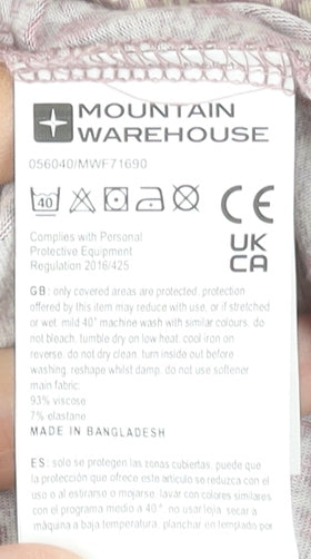 Mountain Warehouse Women's Pink Floral Fit & Flare V-Neck Knee Length Dress Size 16