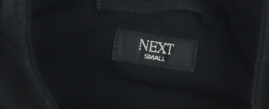 Mens UK Size S NEXT Black Biker Coat