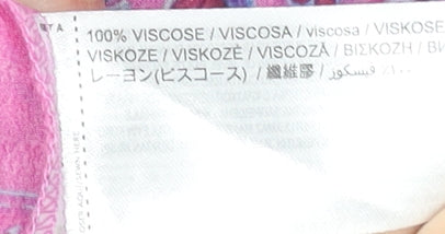 MNG Women Pink Floral Bohemian Long Sleeve Viscose Blouse XS