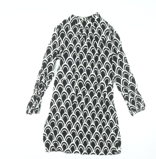Dunnes Women’s Black White Geometric Shift Dress Size 10