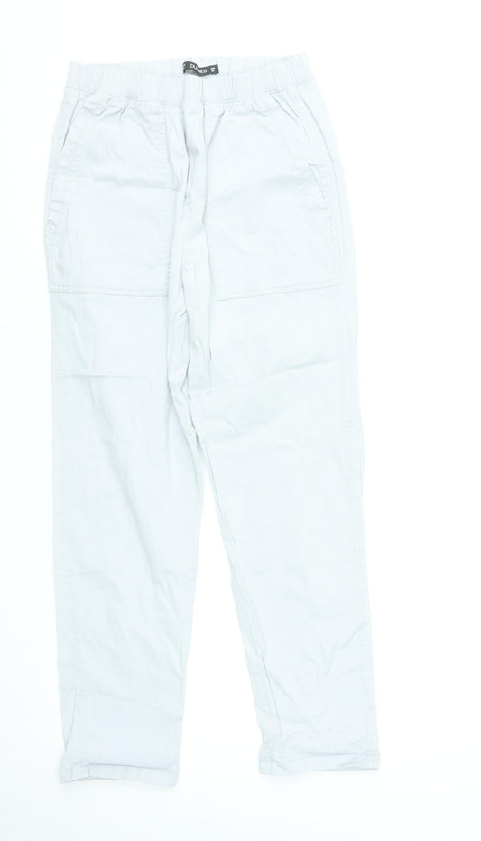 Womens UK Size XS Dunnes Stores Regular Fit Cargo White Trousers