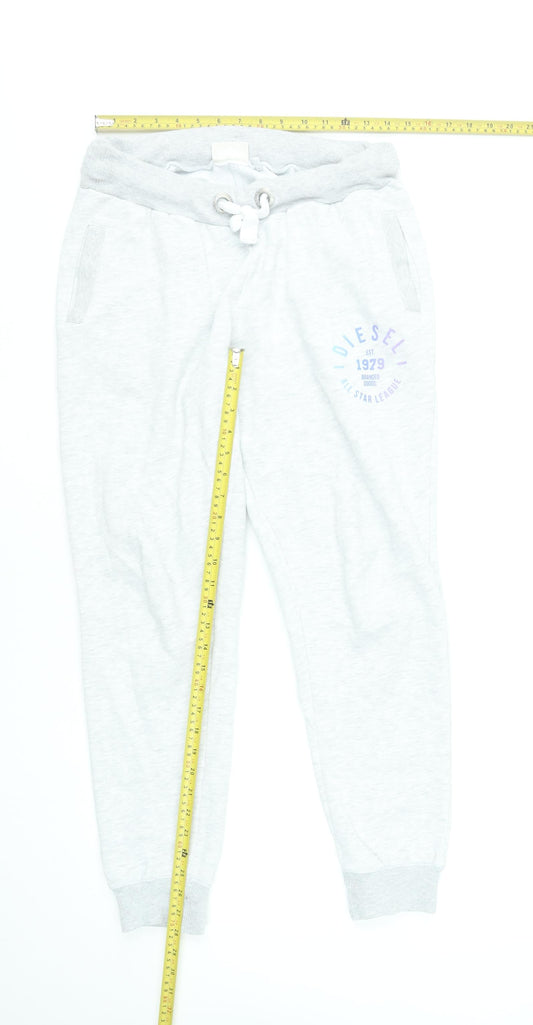 Womens UK Size S Diesel Regular Fit Jogger Grey Trousers