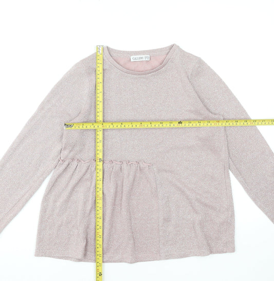 Womens UK Size S Gallery Pink Tunic Blouse