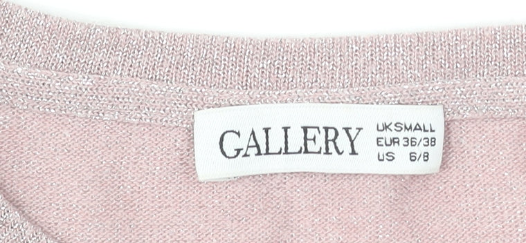 Womens UK Size S Gallery Pink Tunic Blouse