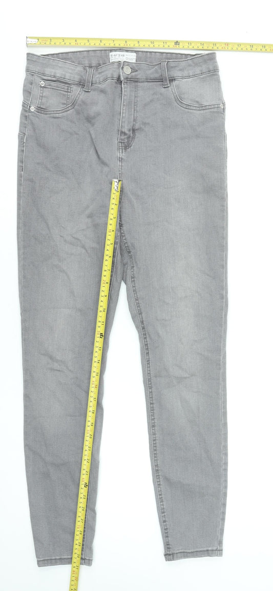 Primark Women’s Grey Skinny Stretch Denim Jeans Size 16
