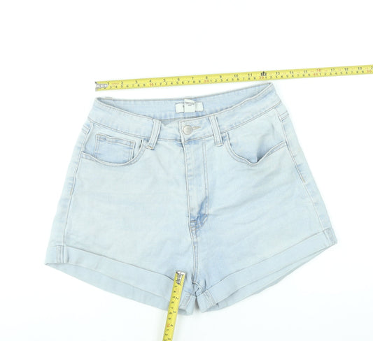 Forever 21 Women Blue Size 12 High Waist Mom Denim Shorts