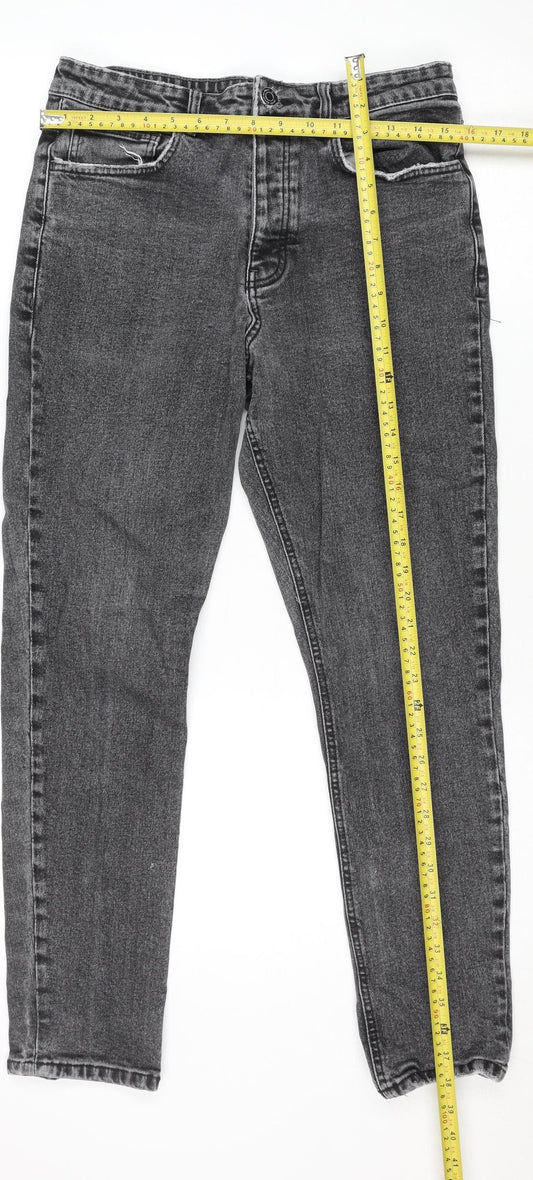 Denim & Co. Men’s Grey Relaxed Tapered Denim Jeans W32 L30 Classic Style