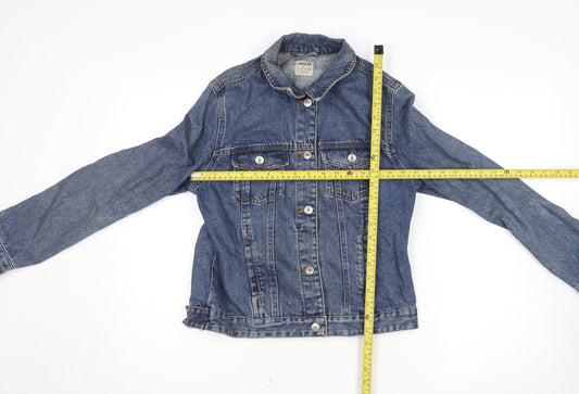 Denim Co. Women's Blue Denim Basic Jacket Size 12