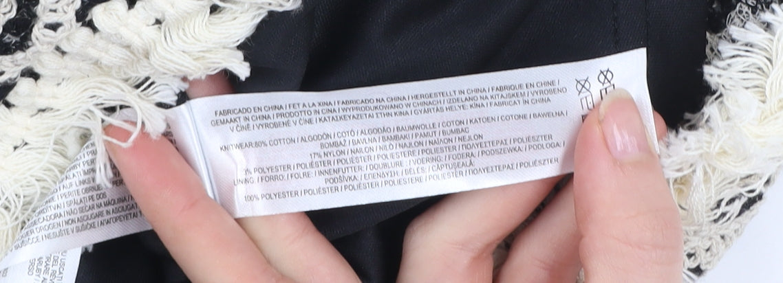 Primark Women’s Black Lace Fringe Short Pencil Skirt Size S