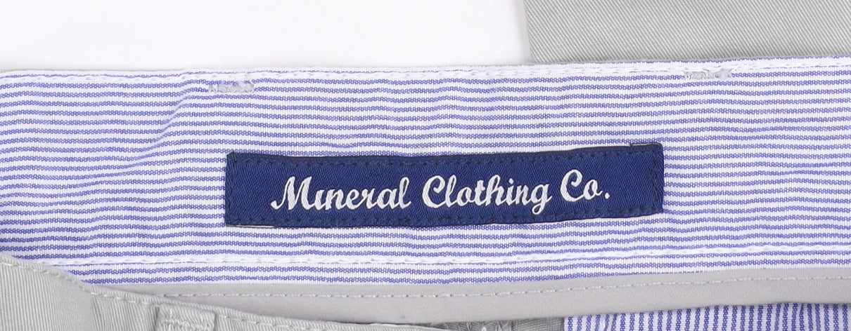 Mineral Clothing Co. Men's Grey Chino Trousers Size 32 Regular Cotton