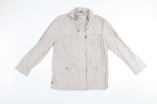 Womens UK Size 14 DASH Beige Anorak Coat