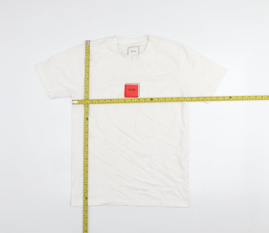Mens UK Size S DTA White T-Shirt
