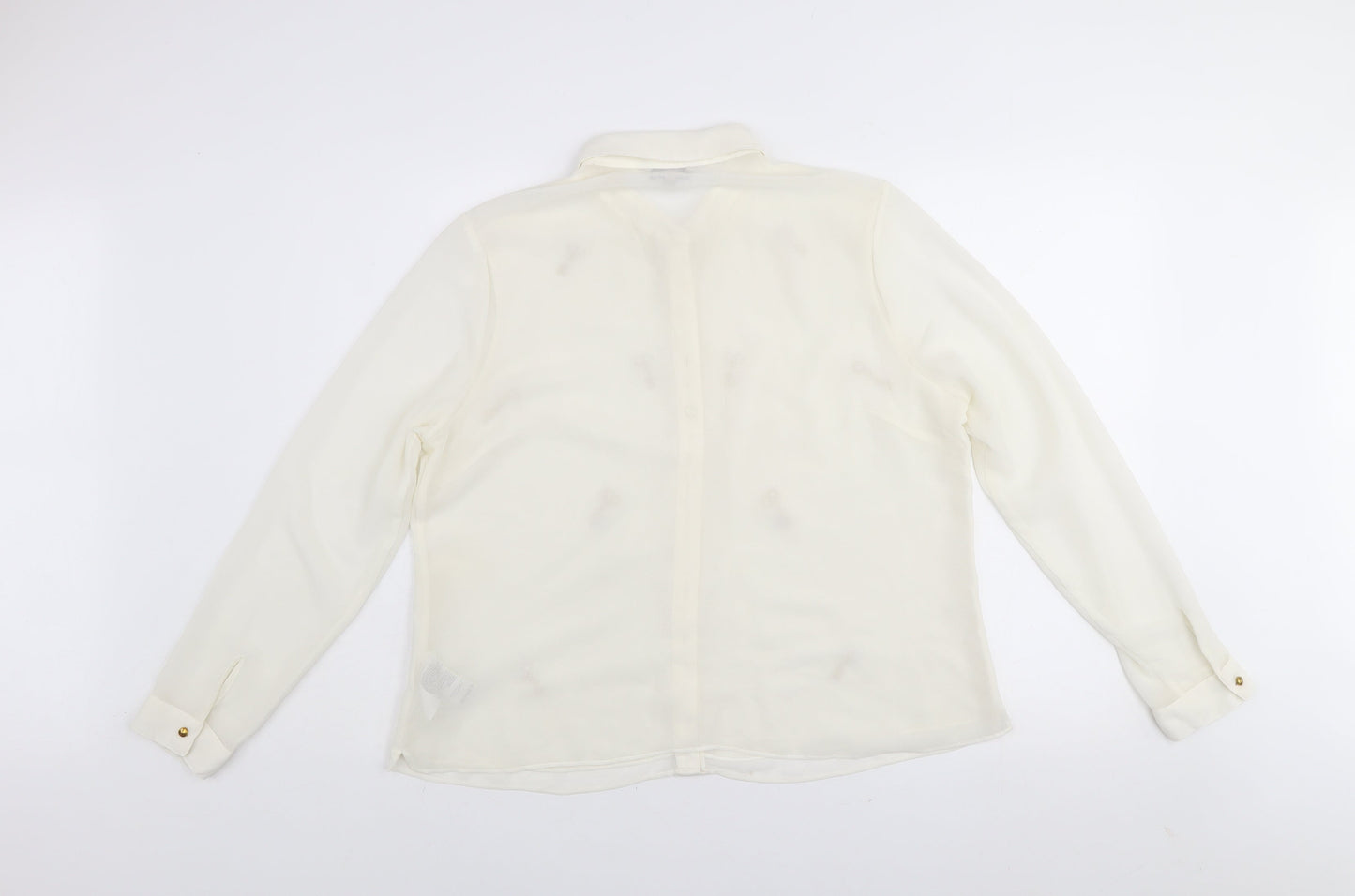 Womens UK Size 16 Marks and Spencer Ivory Basic Blouse