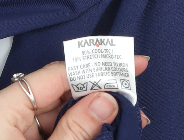 Womens UK Size S Karakal Regular Fit Track Pants Blue Trousers