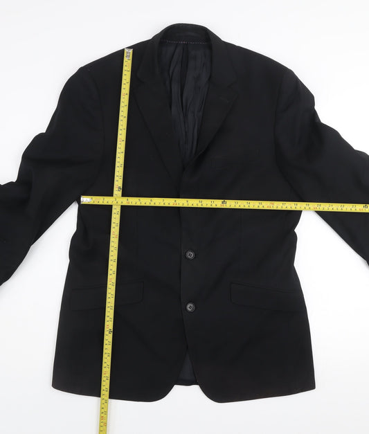 Mens UK Size 40L Daniel Grahame Regular Black Suit Jacket