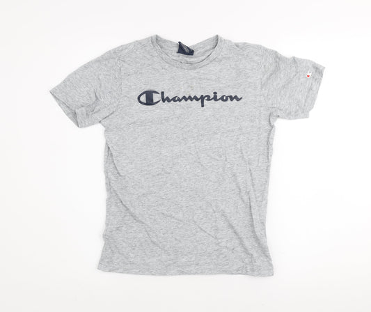 Boys UK Size 11-12 Years Champion Grey Basic T-Shirt