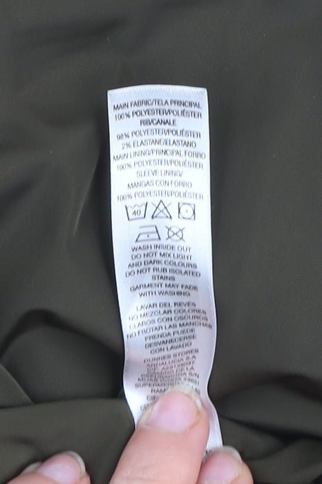 Dunnes Women’s Green Bomber Jacket Size 10 Regular Fit Zip Pockets