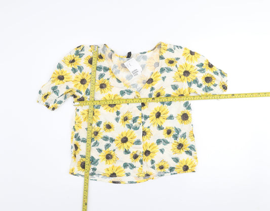 Womens UK Size 12 H&M Multicoloured Tunic Blouse
