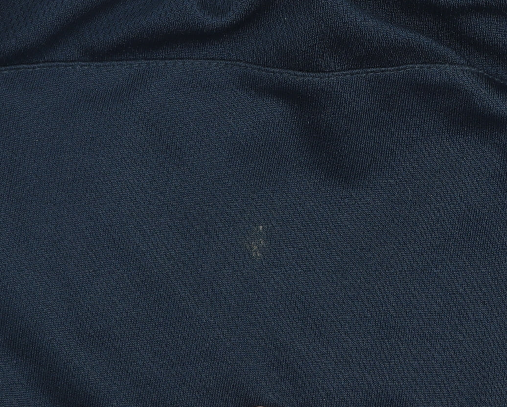 Hi-Tec Men's Black and Blue Athletic Shorts Size L Polyester