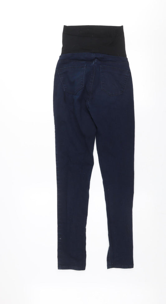 Additional front view of Dunnes Women’s Blue Skinny Maternity Jeans, size UK 8