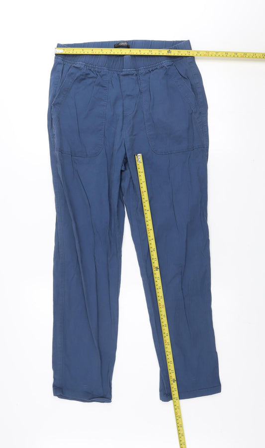 Dunnes Men’s Blue Cotton Blend Chino Trousers M Regular Fit