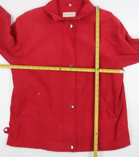 Womens UK Size L Dannimac Red Rain Coat