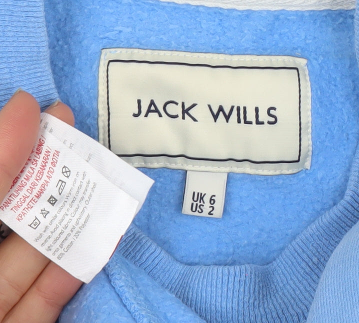 Womens UK Size 6 Jack Wills Blue Pullover Sweatshirt