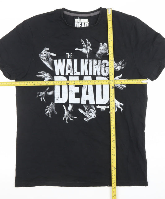 The Walking Dead Men's Black Graphic T-Shirt Size M Horror Tee