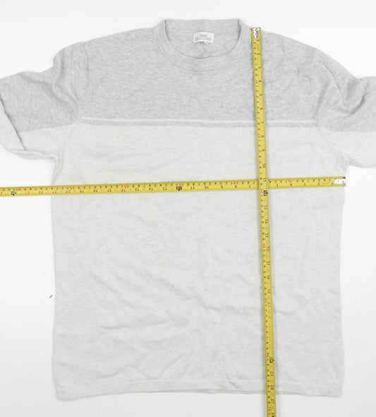 Next Men’s Grey Acrylic Cotton Crew Neck Long Sleeve Pullover Jumper Size L