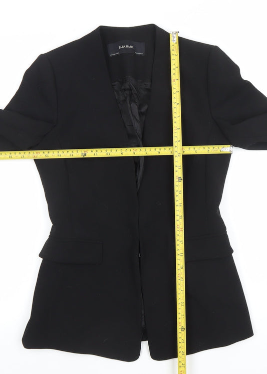 Zara Basic Women's Black Slim Fit Tailored Blazer Size S
