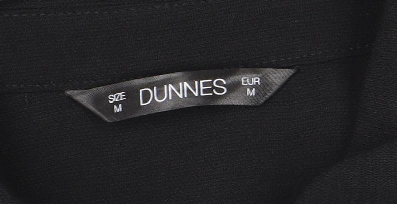 Dunnes Women's Black Belted Shirt Dress Size M Long Sleeve
