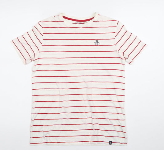 Boys UK Size 14-15 Years Penguin White Basic T-Shirt