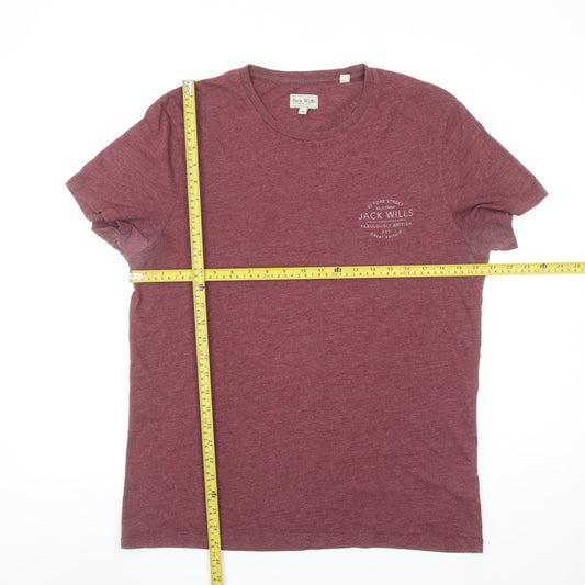Mens UK Size M Jack Wills Red T-Shirt