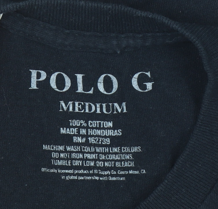 Mens UK Size M Polo G Black T-Shirt