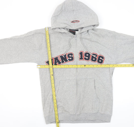Womens UK Size L VANS Grey Full Zip Hoodie