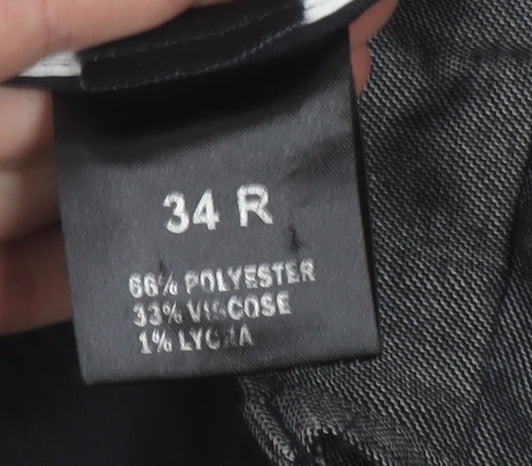 Remus Uomo Men's Grey Wool Blend Dress Pants 34R Straight Leg Formal Trousers