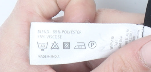 Debenhams Men's Brown Polyester Viscose Pleated Trousers Size 36 Short