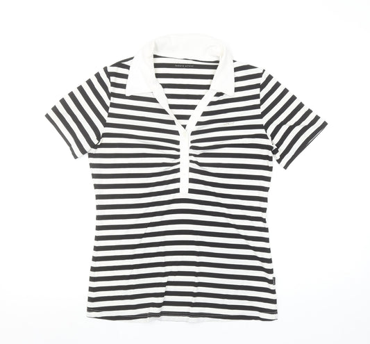 Womens UK Size M Röhnisch Black Classic Polo