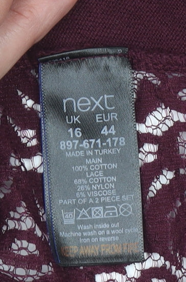 Womens UK Size 16 NEXT Red Pullover Jumper