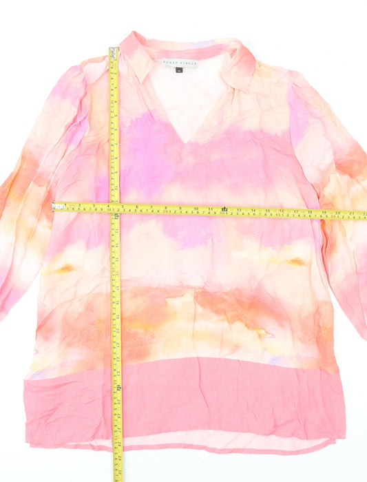 Womens UK Size 14 Rowen Avenue Pink Tunic Blouse