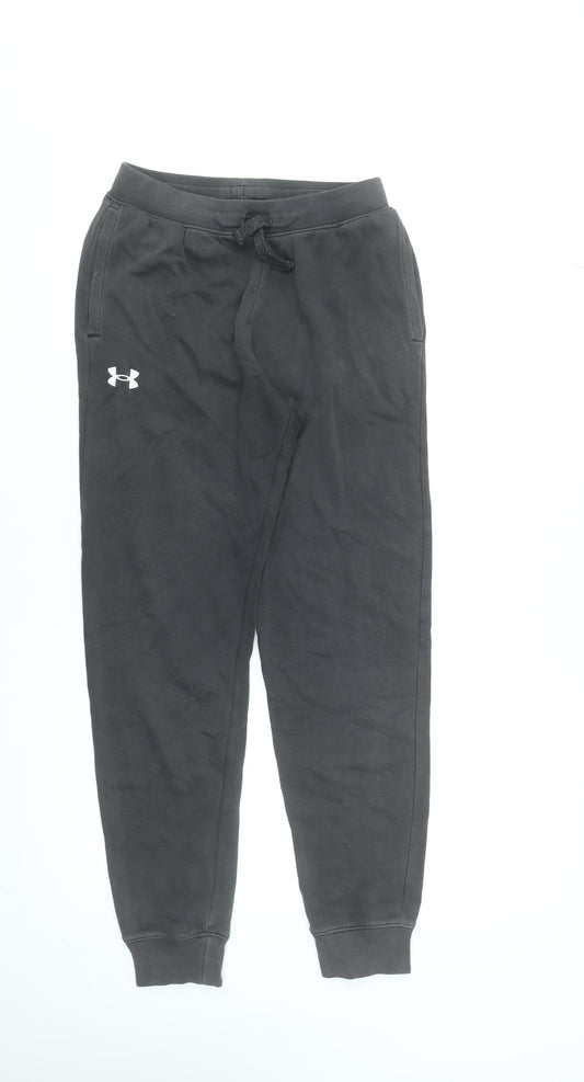 Boys UK Size L Under armour Relaxed Fit Jogger Black Trousers