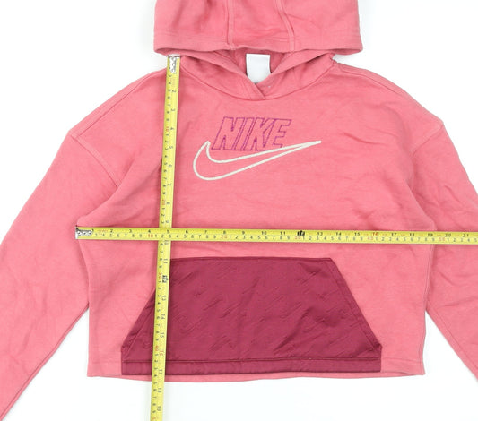 Girls UK Size XL Nike Pink Pullover Hoodie