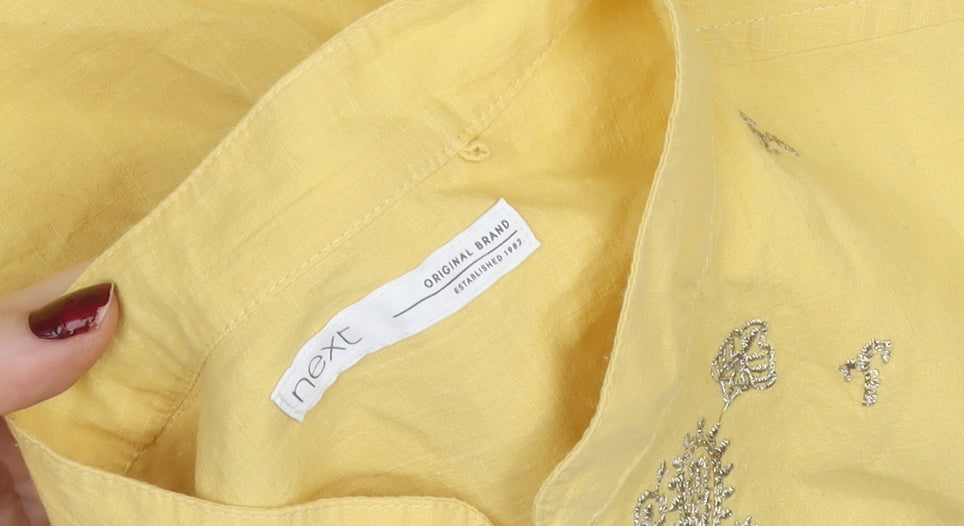 Girls UK Size 10 Years NEXT Yellow Tunic Blouse