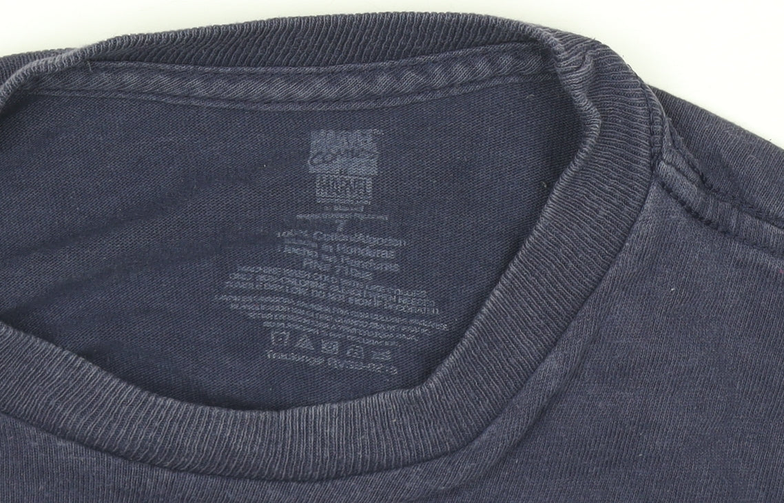 Boys UK Size 6-7 Years Marvel Blue Basic T-Shirt