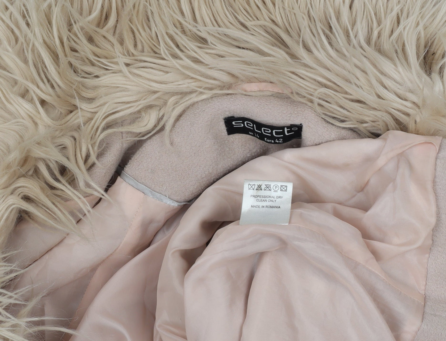 Womens UK Size 14 Select Beige Overcoat