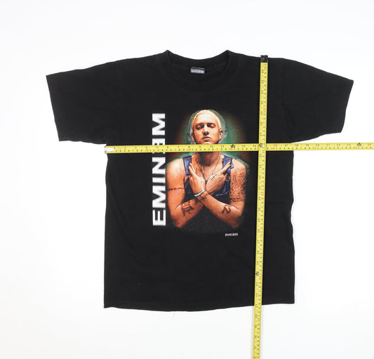 X-Ray Mens Black Eminem Graphic Band T-Shirt Cotton Size M