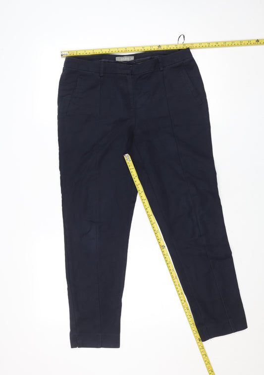 Womens UK Size 10 Oasis Slim Fit Chino Blue Trousers